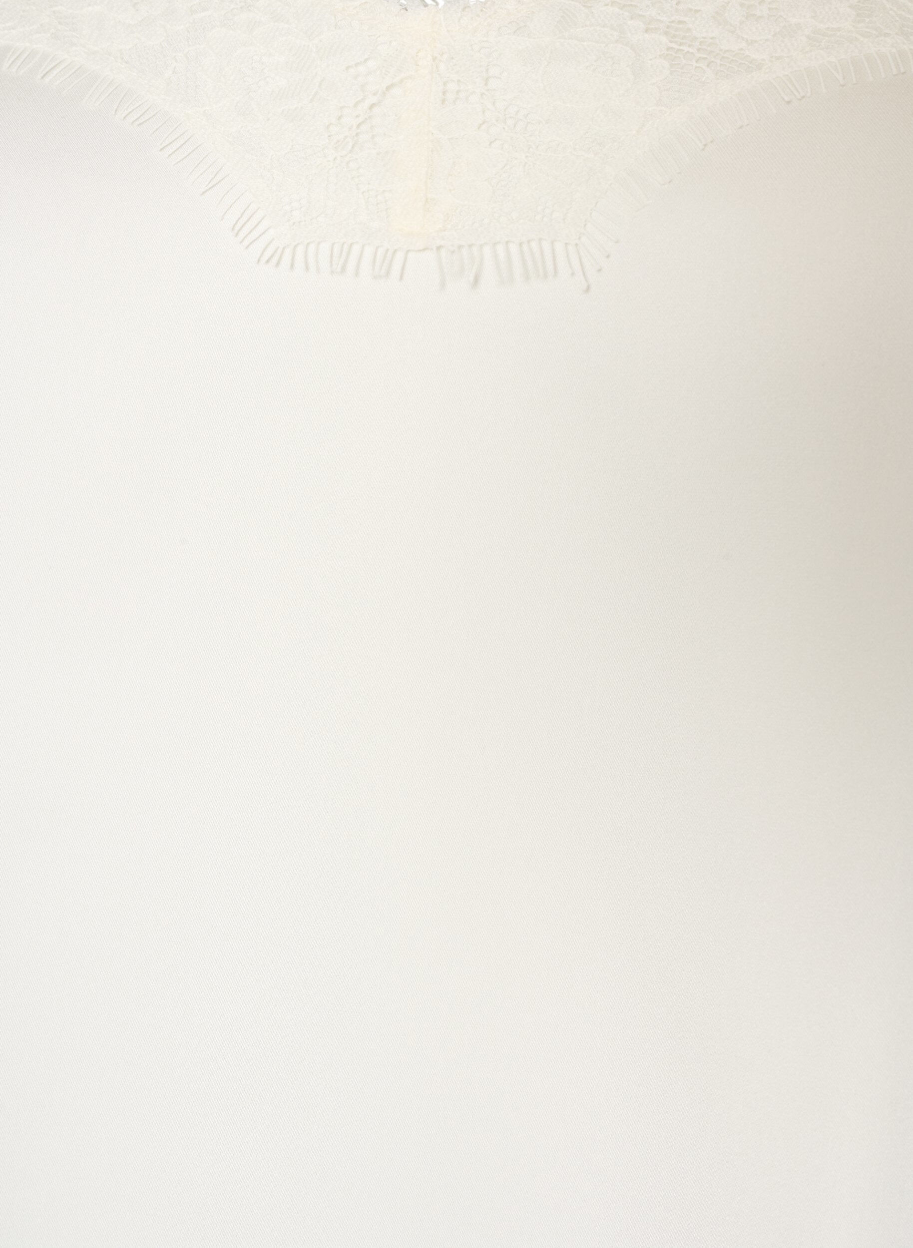 ZizzifashionStrappy top with lace and an asymmetrical hem, Vanilla, Packshot image number 2