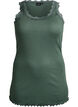 Top with lace trim, Green, Packshot image number 0