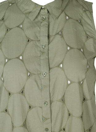 Shirt dress with broderie anglaise, Agave Green, Packshot image number 2