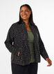 Fleece jacket with leopard print and a high collar, Black, Model image number 0