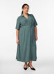 Midi shirt dress with tie belt, Green, Model image number 0