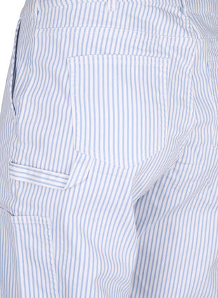 Striped cargo jeans with a straight fit, Blue White Stripe, Packshot image number 3