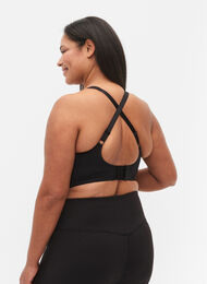 CORE, SUPER HIGH, SPORTS BRA - Sports bra with adjustable shoulder straps, Black, Model
