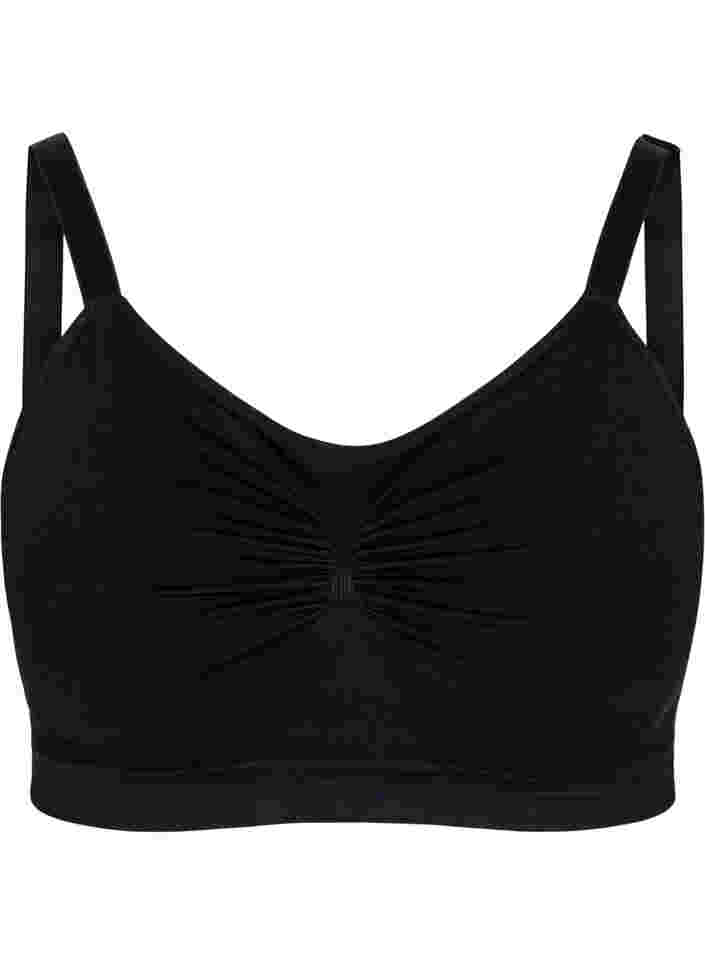 Seamless bra with lining, Black, Packshot image number 0