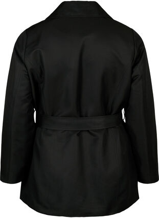 Short trench coat with belt, Black, Packshot image number 1