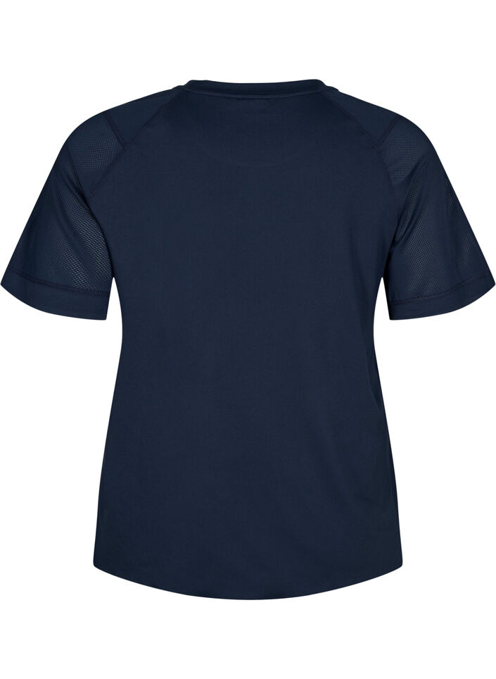 Short-sleeved training t-shirt with round neck, Night Sky, Packshot image number 1
