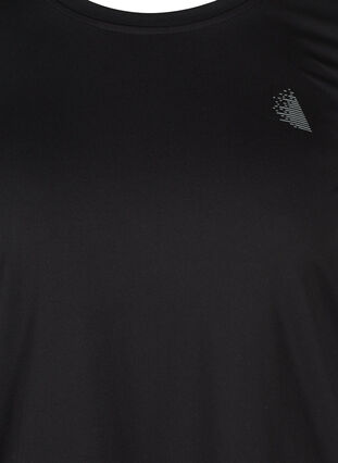 Sports top with 3/4 sleeves, Black, Packshot image number 2