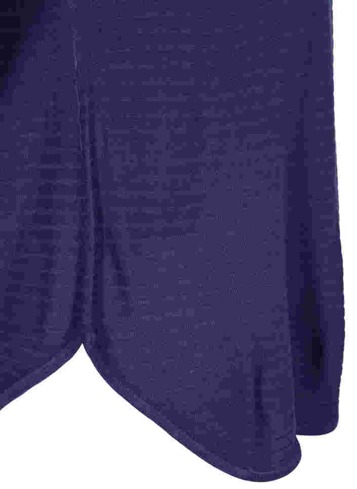 Knitted blouse with round neckline, Deep Cobalt, Packshot image number 3