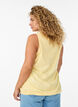 Tank top in organic cotton with V-neck and buttons, Yellow, Model image number 2