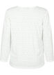 V-neck blouse with hole pattern, Off White, Packshot image number 1