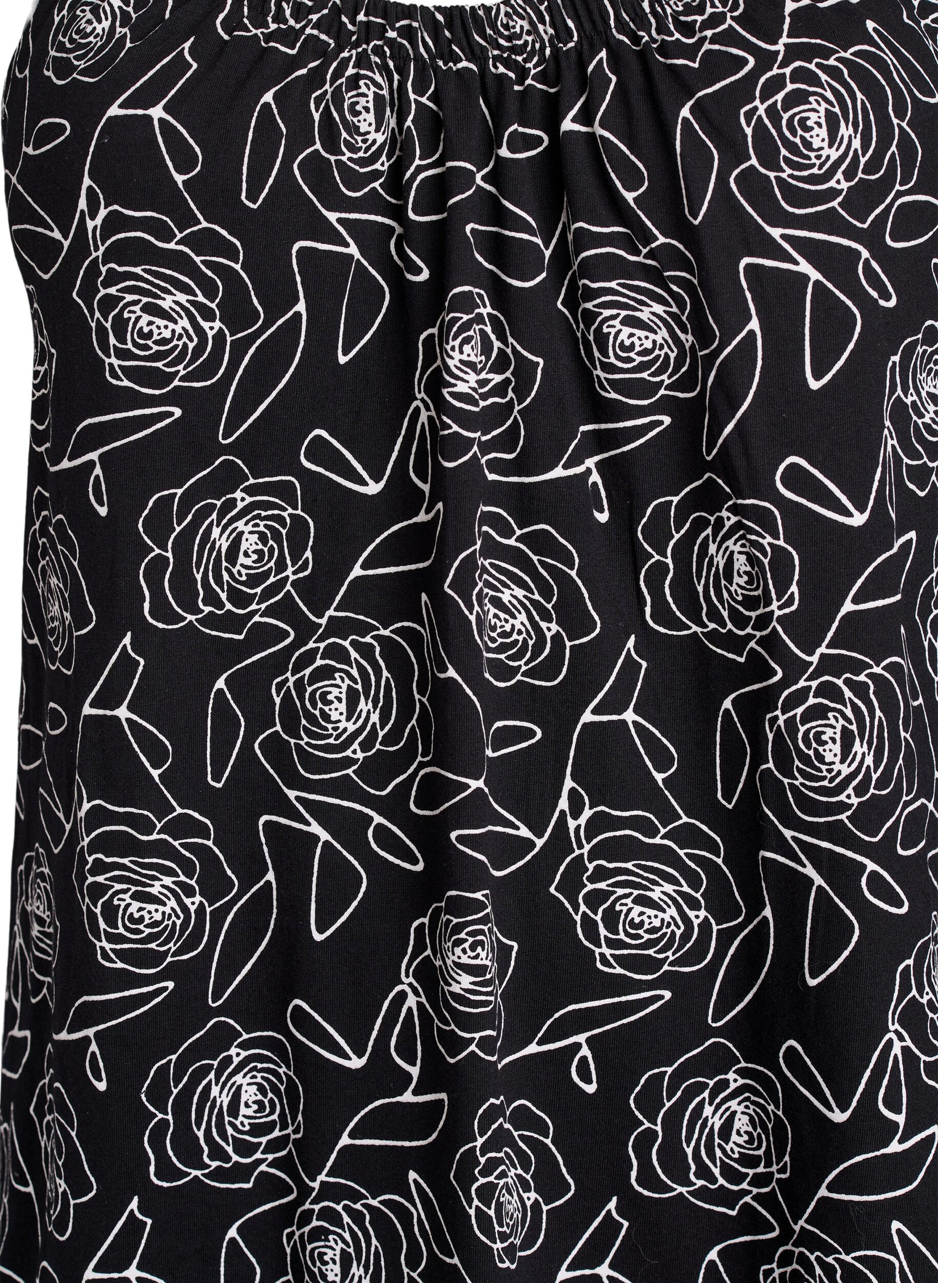 ZizzifashionKnee-length strap dress in organic cotton, Black, Packshot image number 2