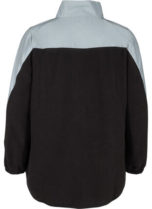 Sports cardigan with fleece and reflectors, Black, Packshot image number 1