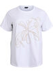 T-shirt in organic cotton with drawstring detail, White, Packshot image number 0