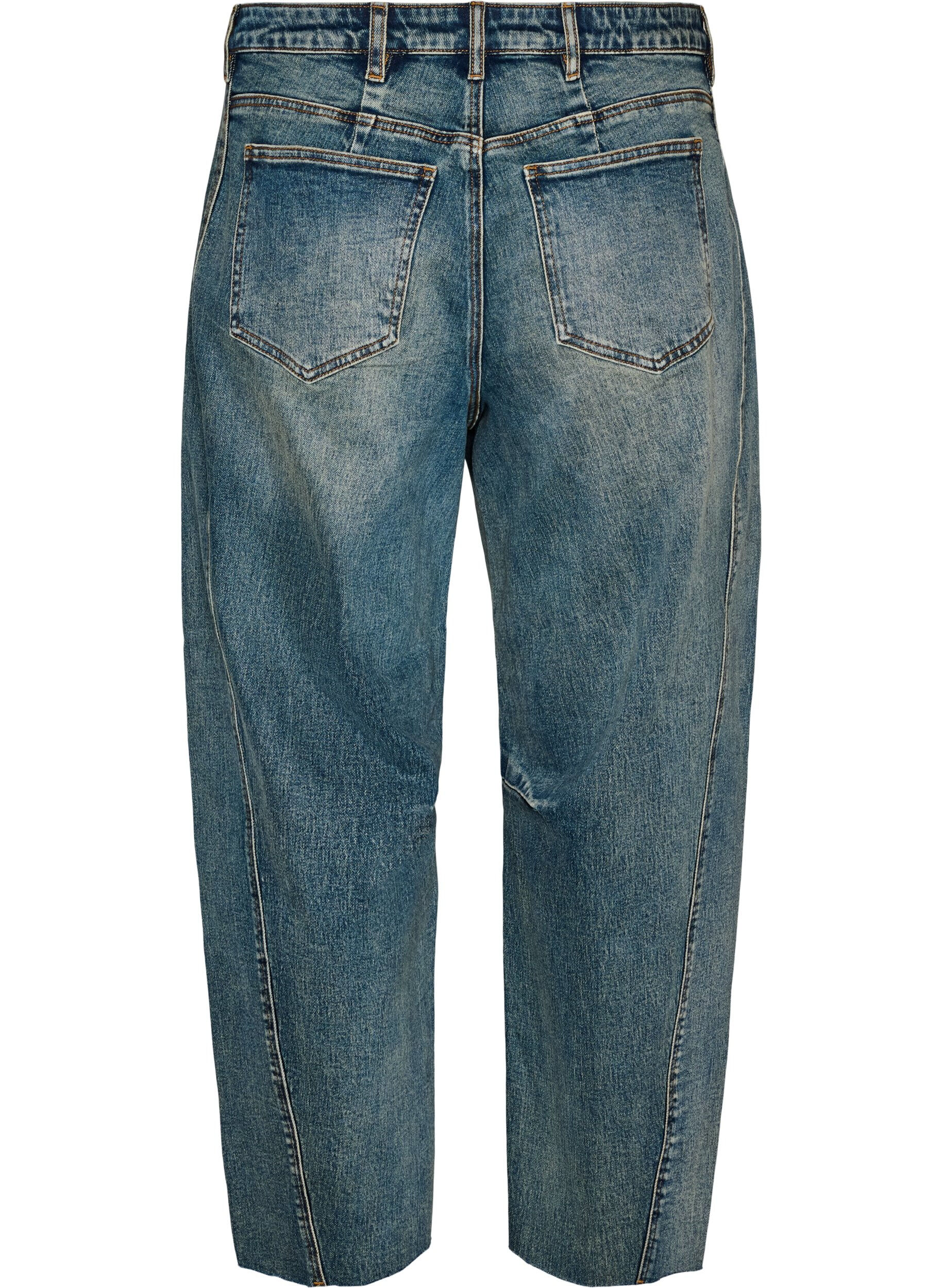ZizzifashionBarrel fit jeans with a distressed wash, Blue, Packshot image number 1