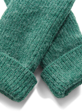 Knitted mittens, Evergreen Melange, Packshot image number 2