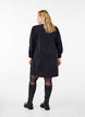 Short velvet dress with long sleeves, Black, Model image number 2