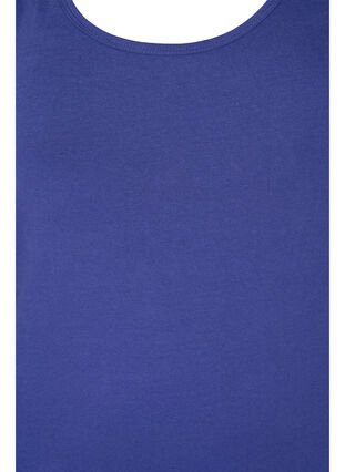 Solid color basic top in cotton, Deep Cobalt, Packshot image number 2
