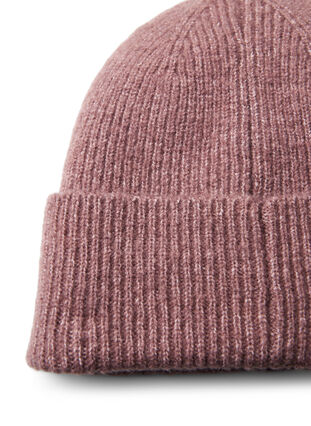 Knitted beanie with wool, Rose Taupe, Packshot image number 2