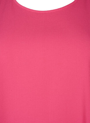 Blouse with short sleeves and a round neckline, Raspberry Sorbet, Packshot image number 2