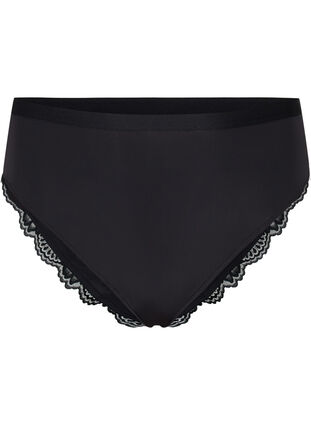 Knickers with lace, Black, Packshot image number 0