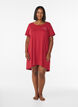 Short-sleeved nightgown in organic cotton, Red, Model image number 1