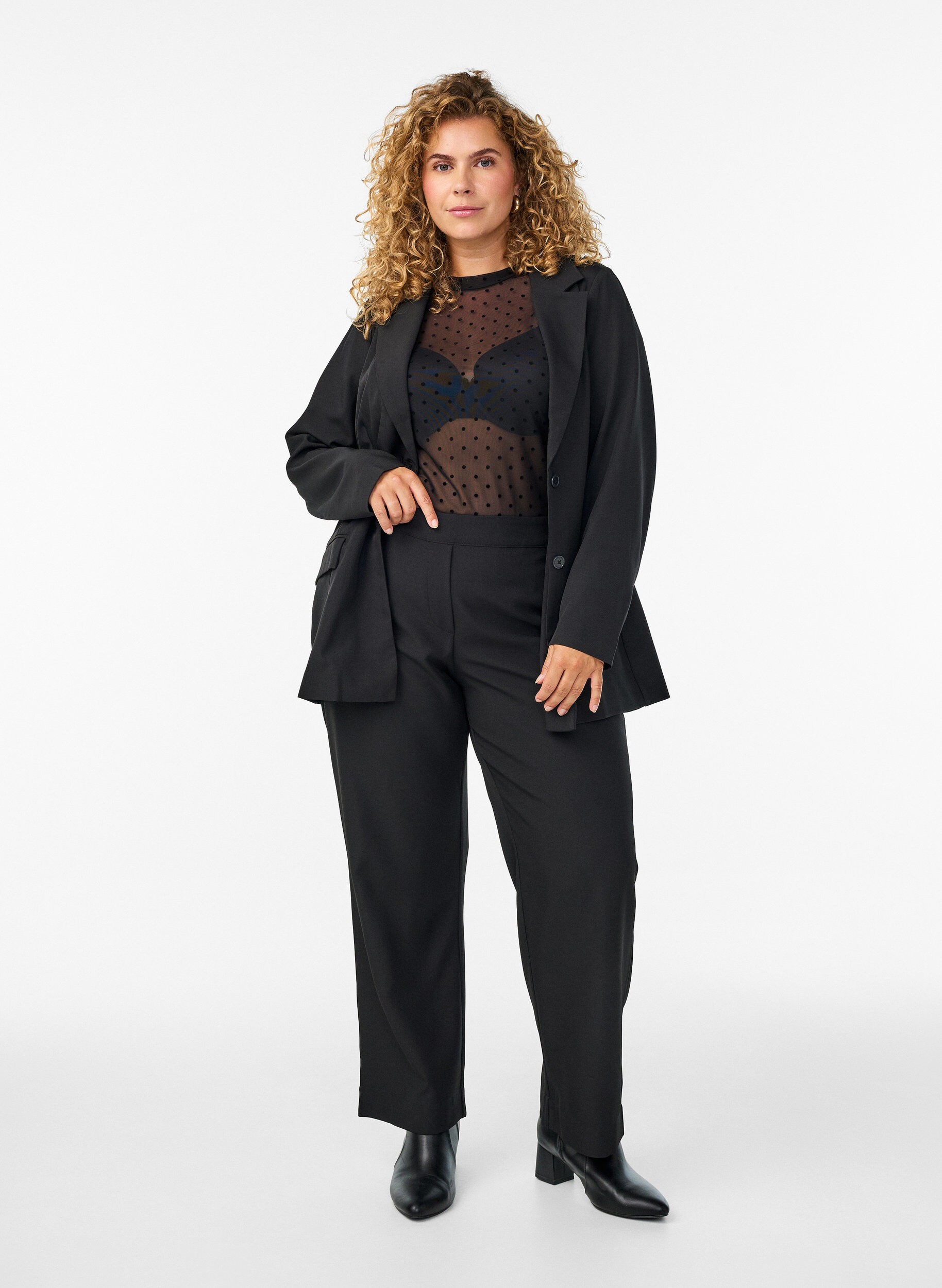 ZizzifashionLoose trousers with pockets, Black, Model image number 0