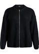 FLASH - Knit cardigan with zip, Black, Packshot image number 0