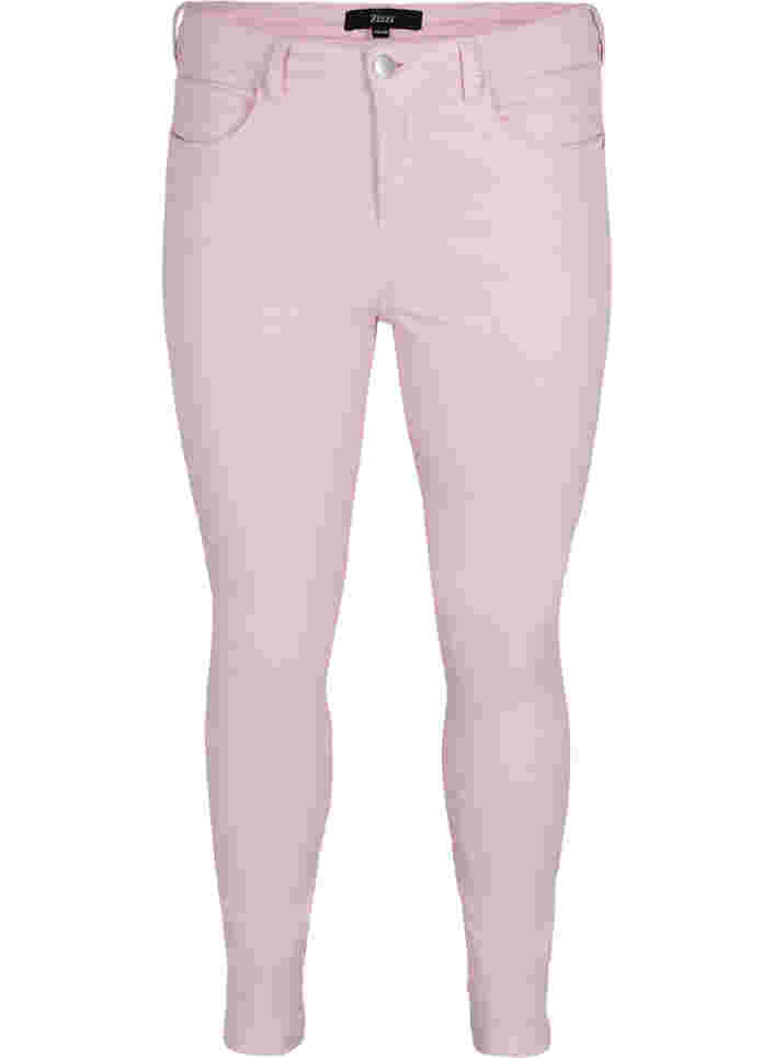 Super slim Amy jeans with high waist, Chalk Pink, Packshot image number 0