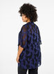 Chiffon tunic with jacquard pattern, Evening Blue, Model image number 1