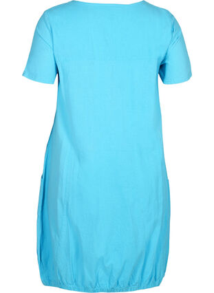 Short sleeve cotton dress, River Blue, Packshot image number 1