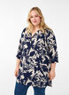 Tunic with print and 3/4 sleeves, Navy Blazer AOP, Model image number 0