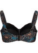 Bikini top with padding and print, Petrol, Packshot image number 1