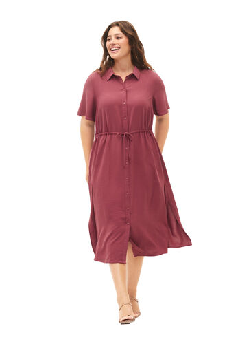 Shirt dress with short sleeves, Renaissance Rose, Model image number 4