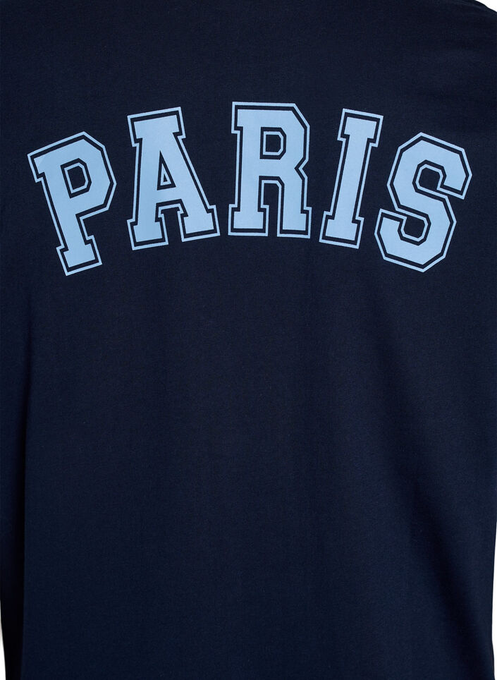 Short T-shirt dress with sporty details, Blue, Packshot image number 3