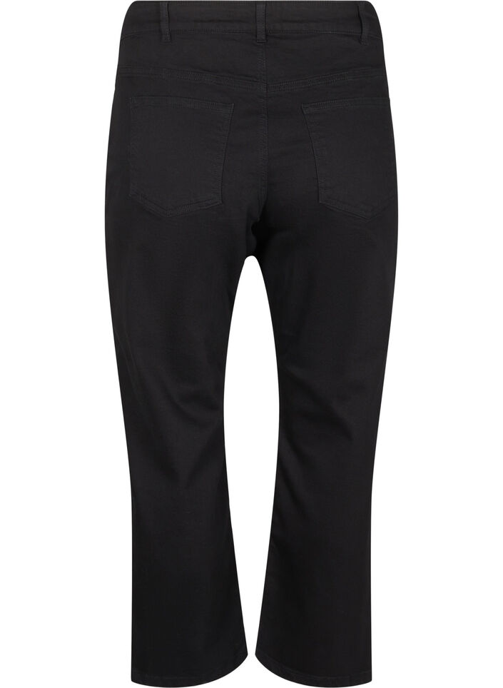 Cropped Vera jeans with a straight fit, Black, Packshot
