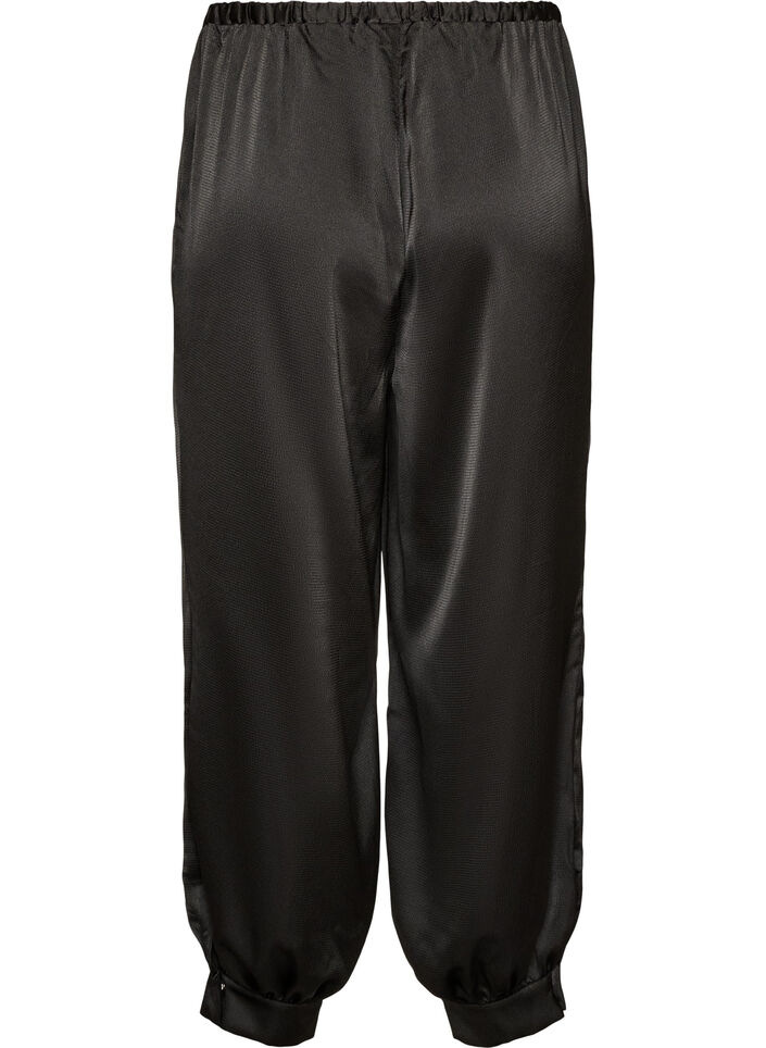 Satin-look balloon trousers, Black, Packshot image number 1