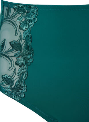 Hipster with lace and high waist, Green-Blue Slate, Packshot image number 2