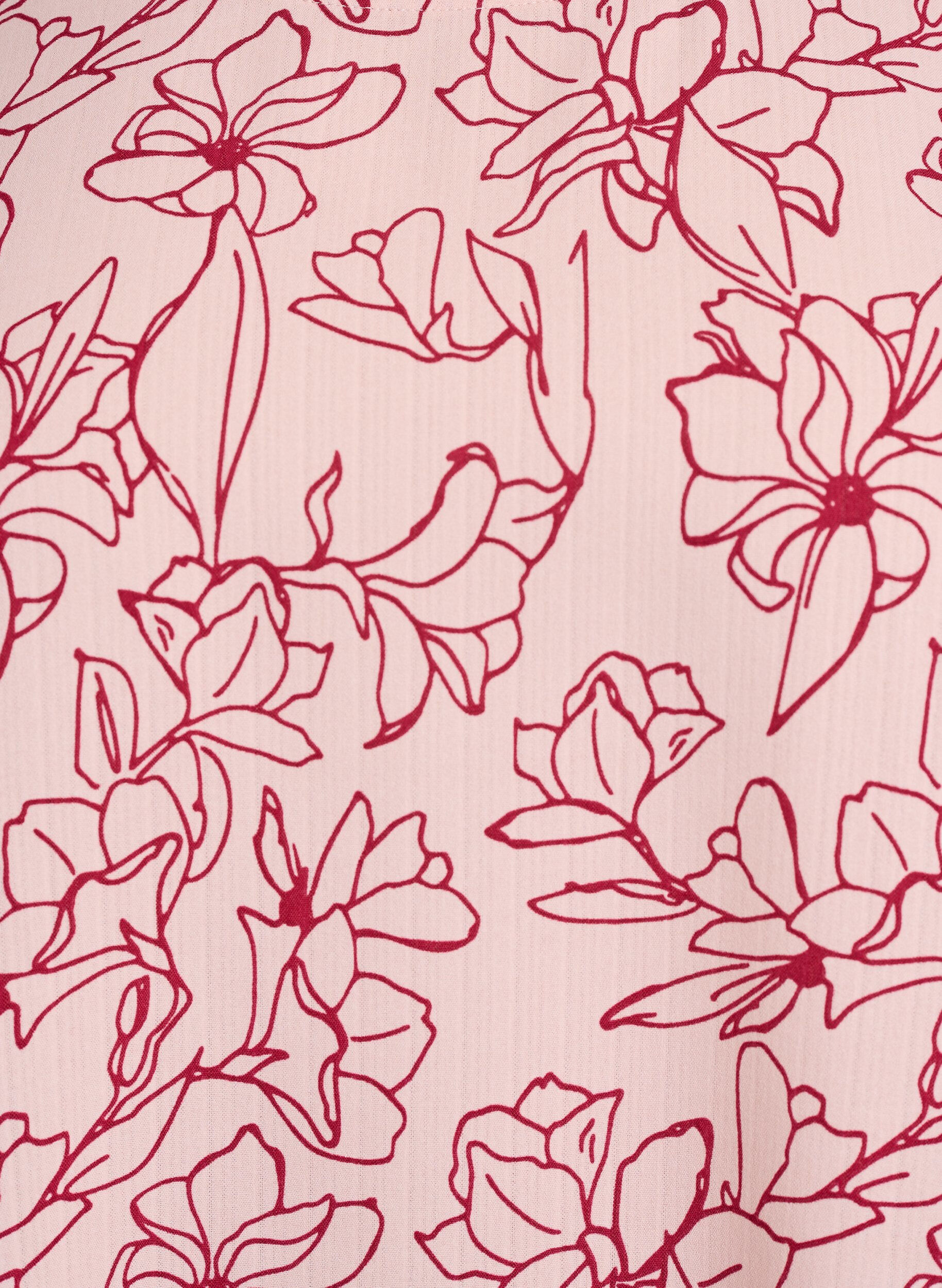 Zizzifashion Short-sleeved blouse with round neck, Rose, Packshot image number 2