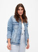 Short cotton denim jacket, Light blue denim, Model image number 0