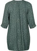 Tunic in viscose with print and 3/4 sleeves, Green AOP, Packshot image number 1