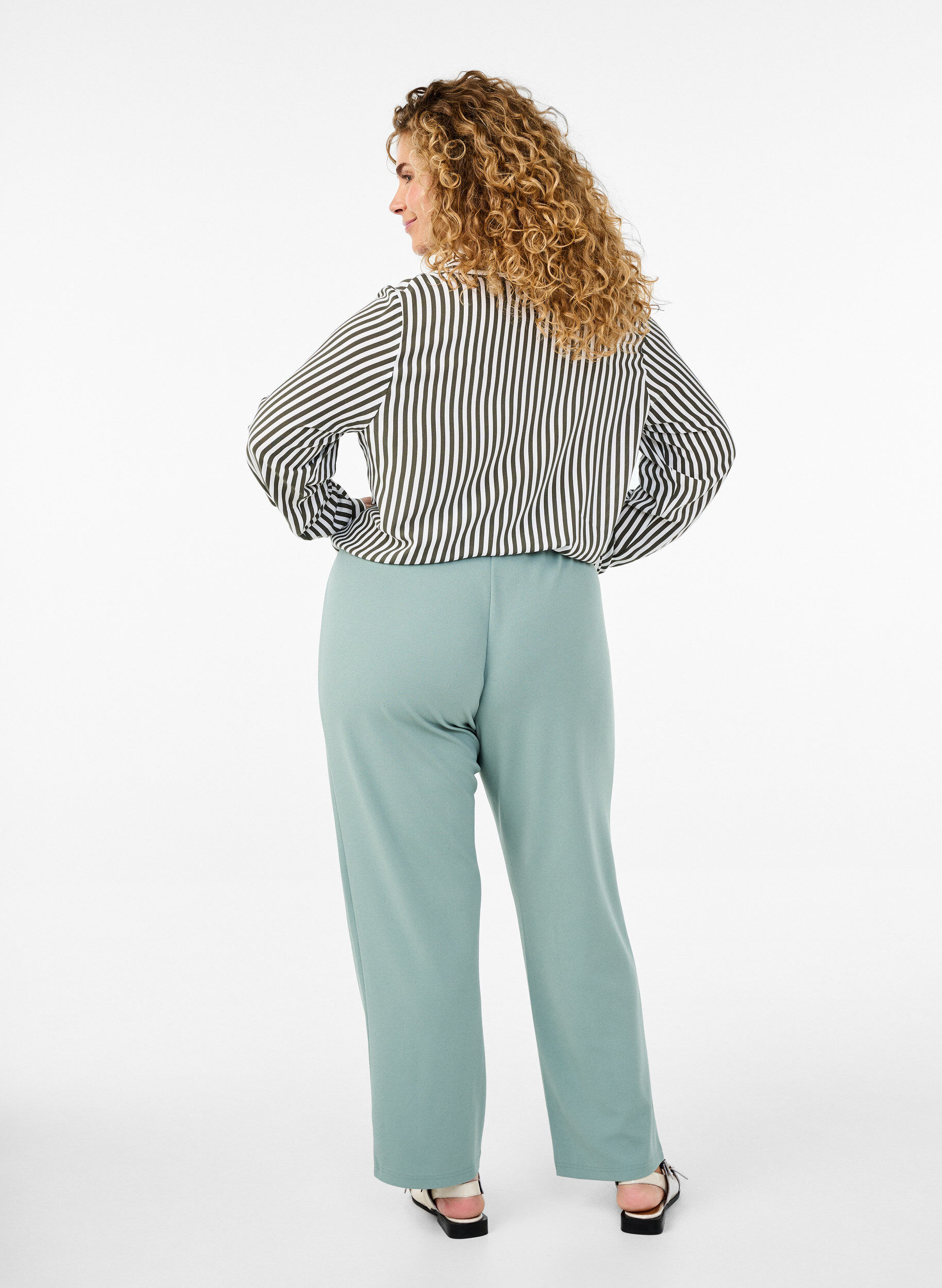 ZizzifashionStraight fit trousers, Green, Model image number 1