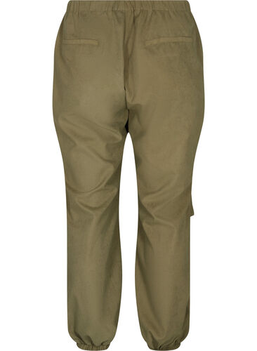 Tapered fit pants with elastic, Martini Olive, Packshot image number 1