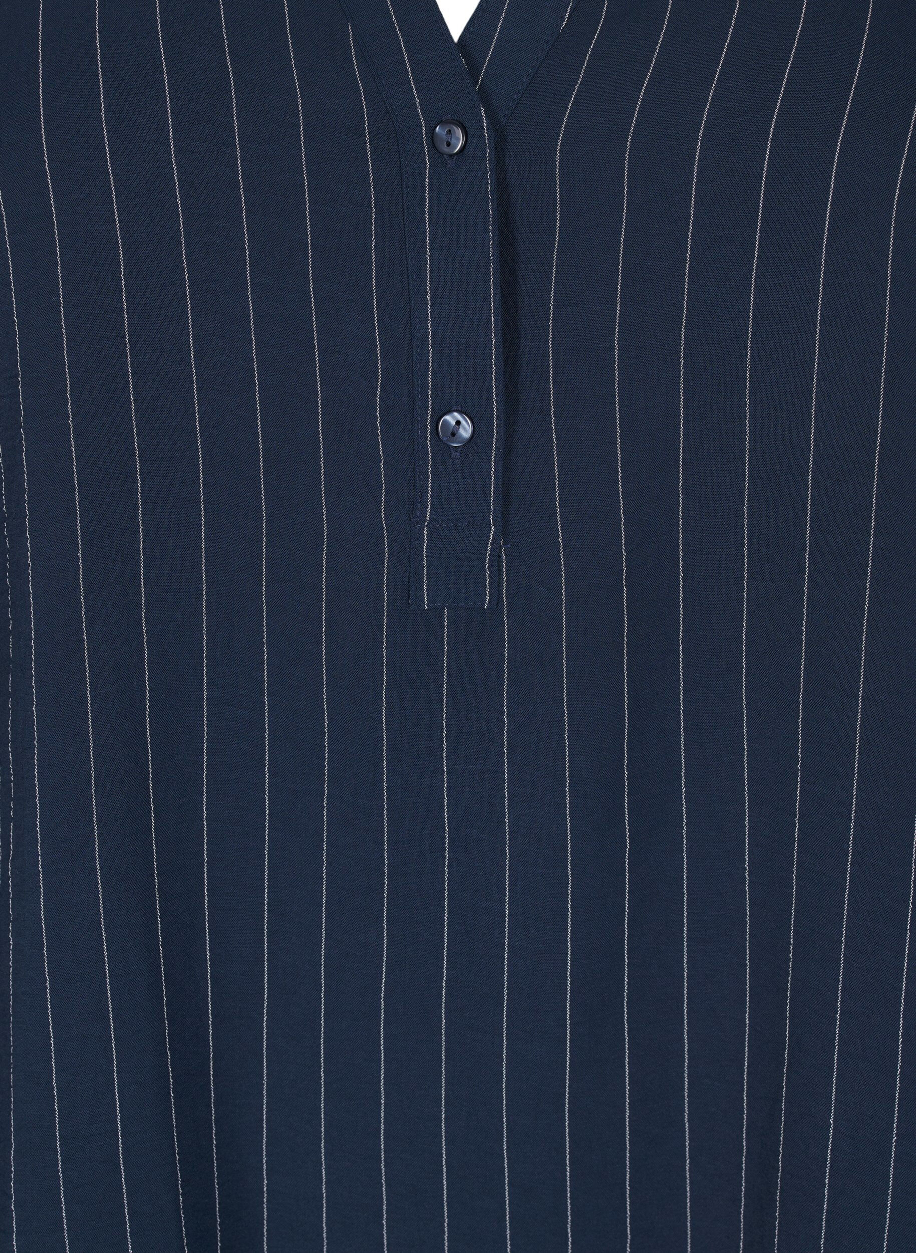 Zizzifashion FLASH - Pinstripe shirt blouse, Blue, Packshot image number 2