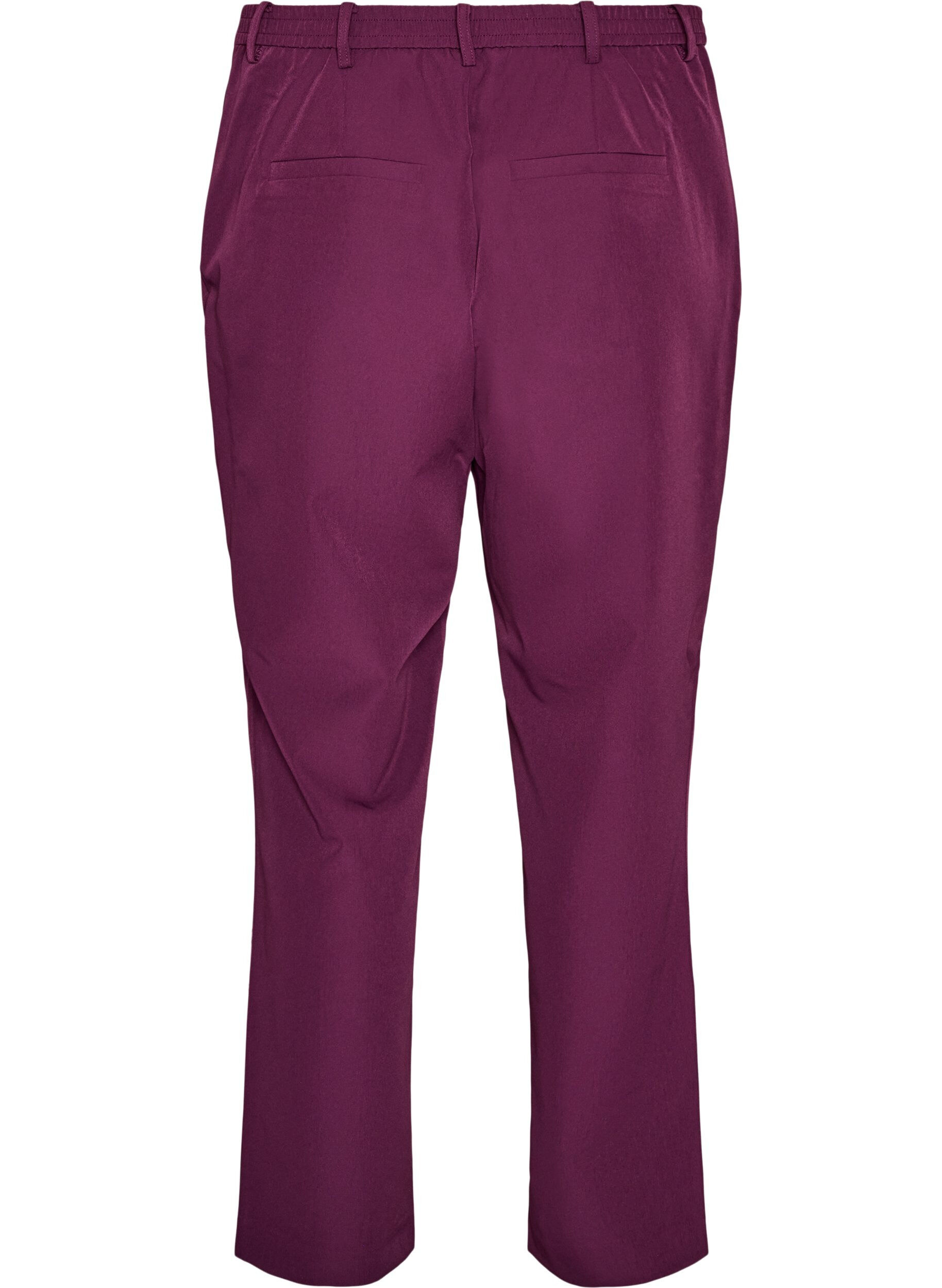ZizzifashionTrousers with pockets and straight legs, Purple, Packshot image number 1