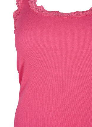 Top with lace trim, Hot Pink, Packshot image number 2