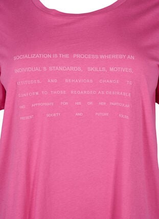 T-shirt with text motif, Shocking Pink W.Pink, Packshot image number 2