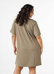 Jersey tunic with textured stripes, Brown, Model image number 2