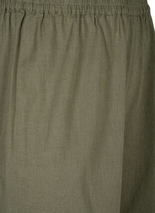 7/8 cotton blend pants with linen, Deep Lichen Green, Packshot image number 2