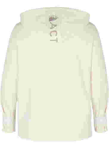 Sweater cardigan with hood and pockets, Light Gray, Packshot image number 1