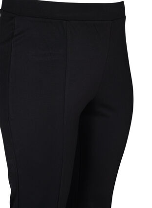 Flared trousers with slits at the front, Black, Packshot image number 2